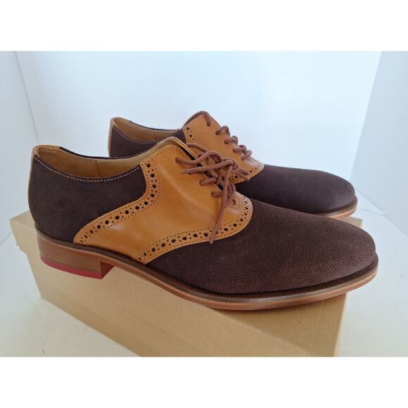 Cole Haan Colton Saddle Welt Coffee/Woodbury Leather Oxford Shoes 8.5M- NIB - Picture 3 of 7